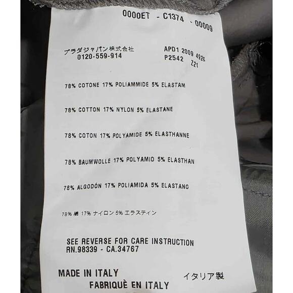 Prada Tailored Straight Leg Pants Trousers Gray Size 38 4 Small - Picture 4 of 9